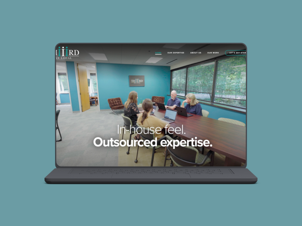 Third Eye Local digital marketing agency website homepage highlighting local marketing services designed by VAEZR Studio.